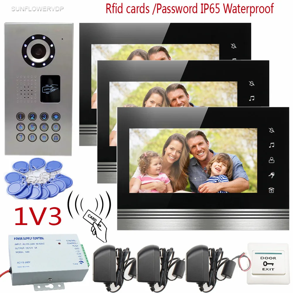 Touch Keys Video Door Phone Support IP65 Waterproof Home