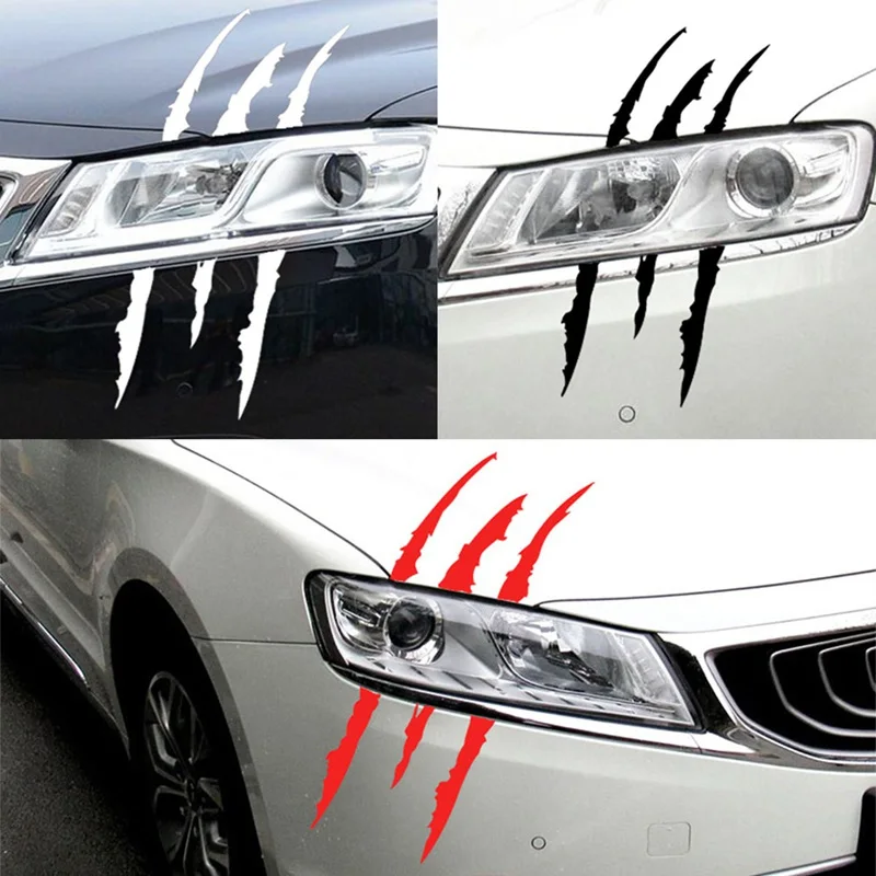 

40cm*12cm Funny Car Sticker Reflective Monster Scratch Stripe Claw Car Auto Headlight Vinyl Decal Car Styling