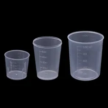 3 шт DIY набор пластиковых мерных стаканчиков из эпоксидной смолы 30 мл 50 мл 100 мл для ручной работы DIY инструмент для изготовления ювелирных изделий чашка из эпоксидной смолы
