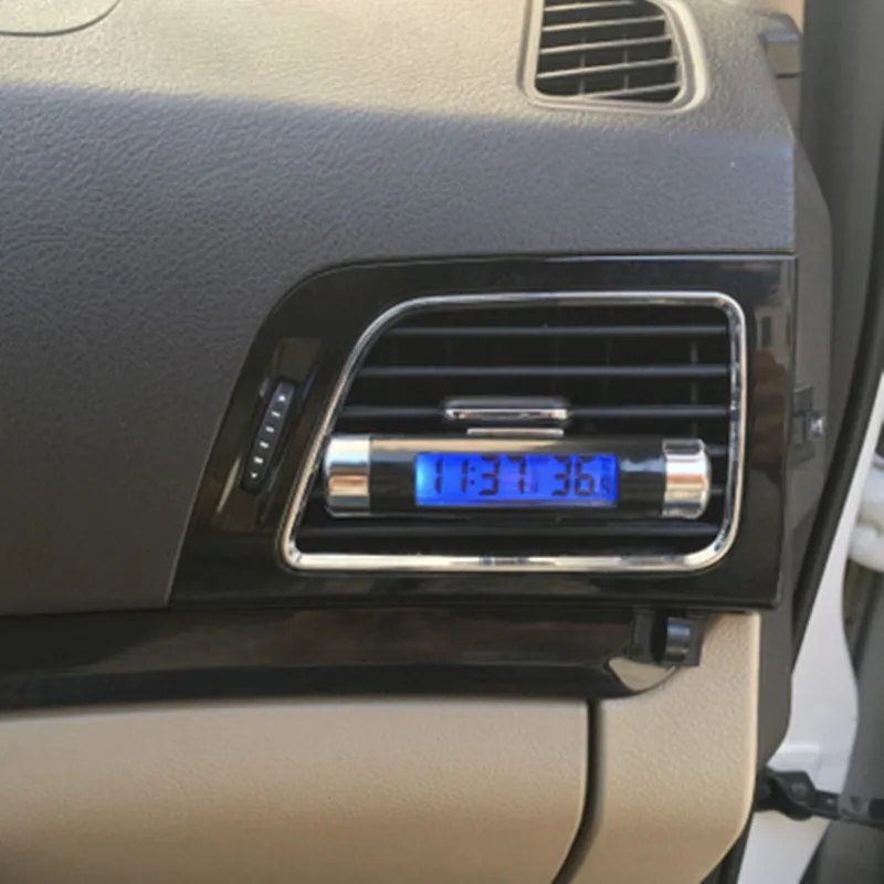 Car Air Outlet Clip Type LCD Electronic Watch Temperature Combination Car Interior Electronic Clock Watch Car Accessories Car Air Outlet Clip Type LCD Electronic Watch Temperature Combination Car Interior Electronic Clock Watch Car Accessories