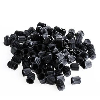 

100x Black Plastic Auto Car Bike Motorcycle Truck wheel Tire Valve Stem Caps