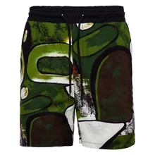 Мужские Новые Нерегулярные Узорчатые брюки с цветочным узором пляжные брюки повседневные шорты мешковатые карманы Tethers и пятиминутные шорты