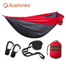 Acehmks нейлоновый складной гамак Алюминиевый Сплав Оснастки Сверхлегкий парашют Кемпинг качели с 2 дерево ремни двойной XXXL Размер