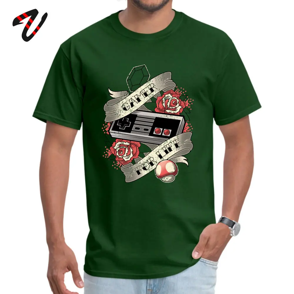  Men's T Shirt Gamer For Life Casual Tops T Shirt Cotton Crew Neck Short Sleeve Design Tops Shirt Labor Day Drop Shipping Gamer For Life -18597 dark
