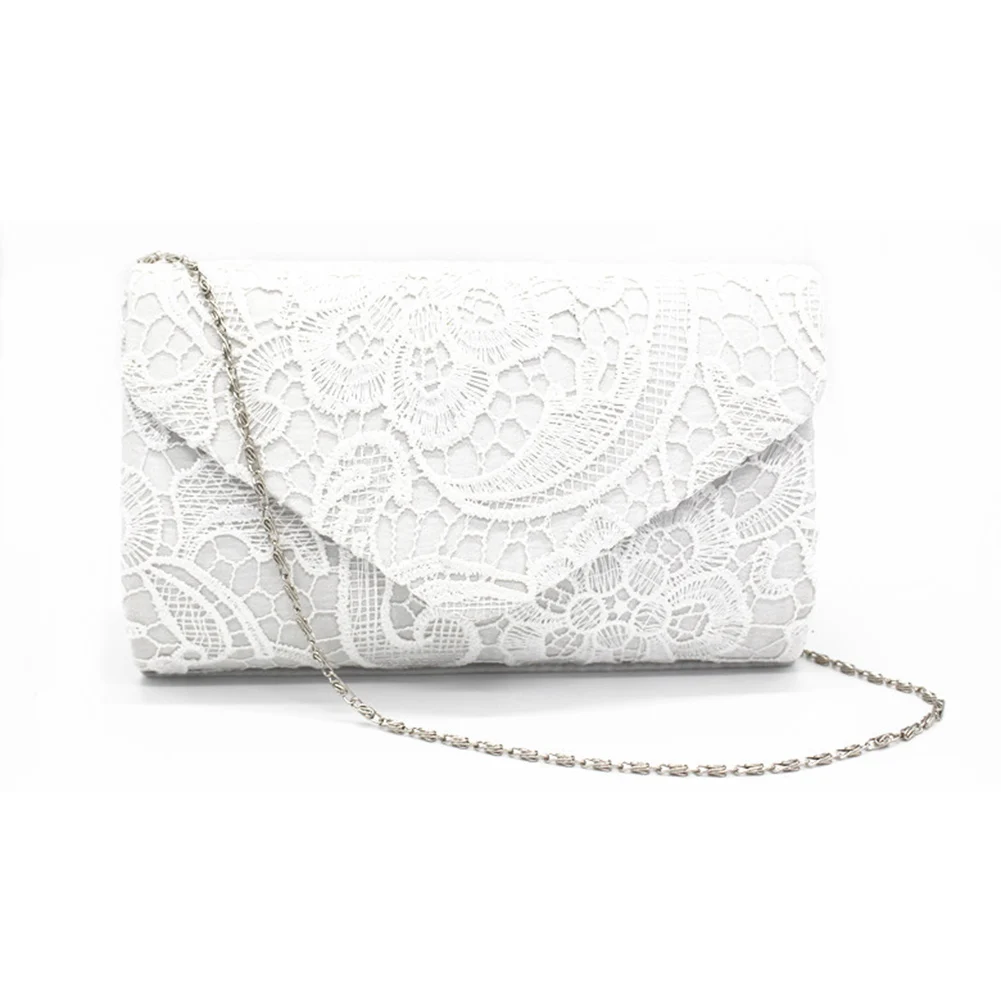 

Women Lace Floral Day Clutch Wedding Bride Evening Party Bag Envelope Handbag Banquet Purse WF 668