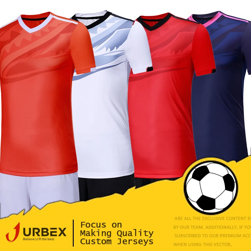 

URBEX Custom Soccer Jerseys Personalize Football Shirt Blank Plain Soccer Set DIY Your Team Kit Customize Uniforms YJ15030