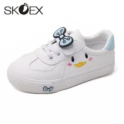 SKOEX/Весенняя повседневная обувь для девочек; милая обувь с героями мультфильмов; нескользящая Водонепроницаемая детская обувь с бантом;