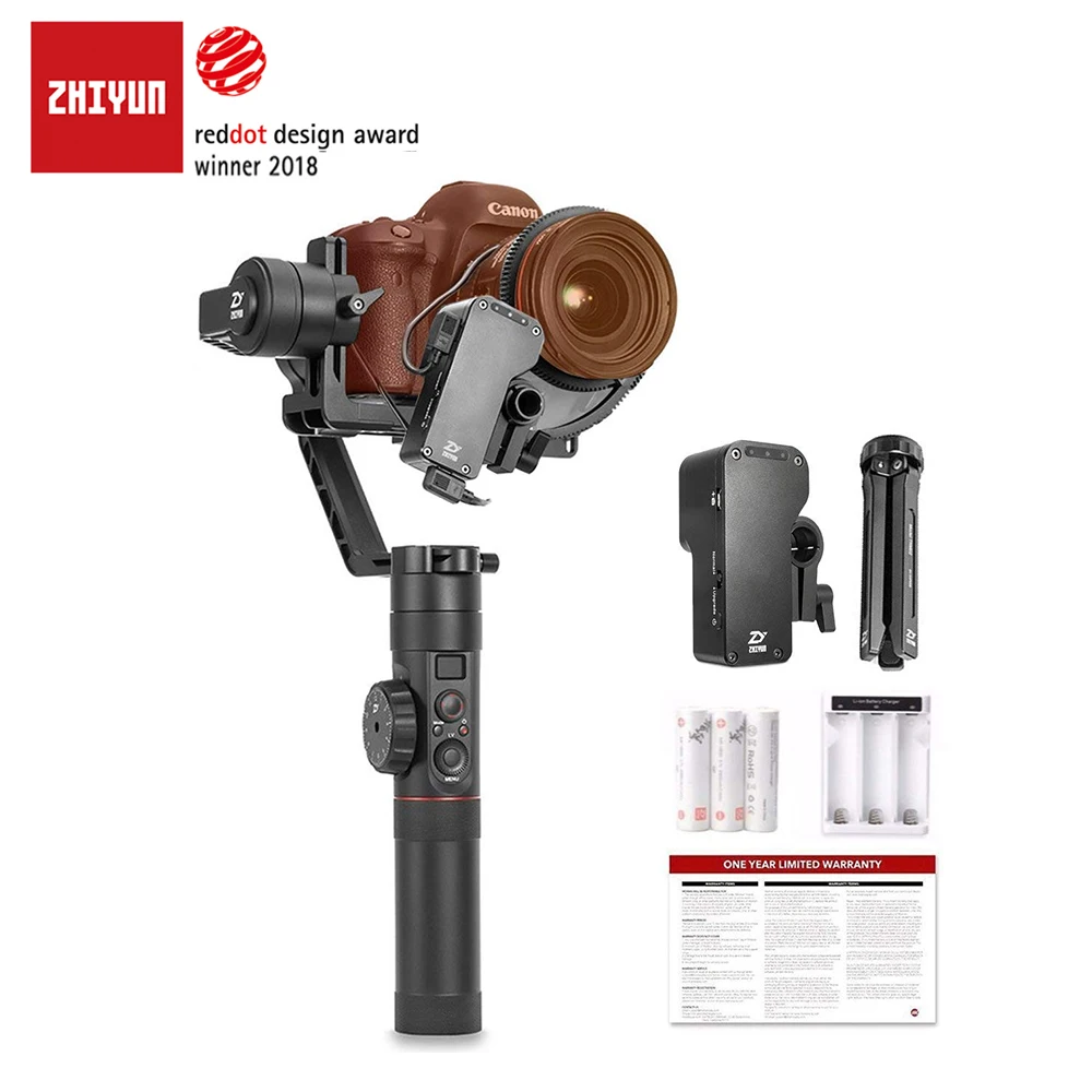 ZHIYUN кран 2 ручной Камера стабилизатор с сервоприводом Следуйте Фокус Для