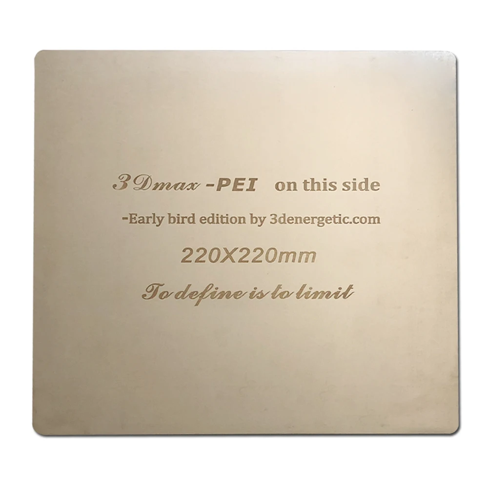 

ENERGETIC Spring Steel Sheet 220x220mm for Upgrade Anet A8 3D Printer Heatbed