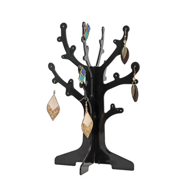 Plastic Jewelry Storage Display Rack Organizer Plastic Jewelry Storage Display Rack Organizer Shelving Tree Branch Shape Earring Holder With Hole