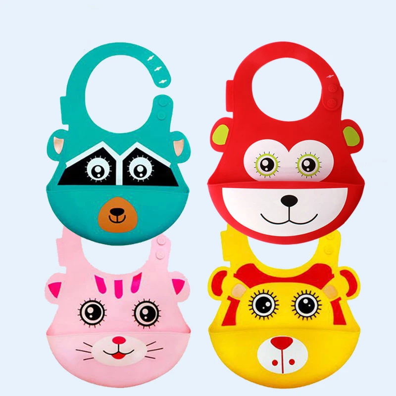 Милые детские нагрудники с мультяшным рисунком силиконовый слюнявчик нагрудники, Слюнявчики, одежда водонепроницаемый нагрудник карман детский слюнявчик полотенце для кормления ребенка