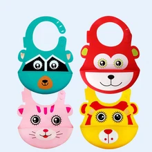 Милые детские нагрудники с мультяшным рисунком силиконовый слюнявчик нагрудники, Слюнявчики, одежда водонепроницаемый нагрудник карман детский слюнявчик полотенце для кормления ребенка