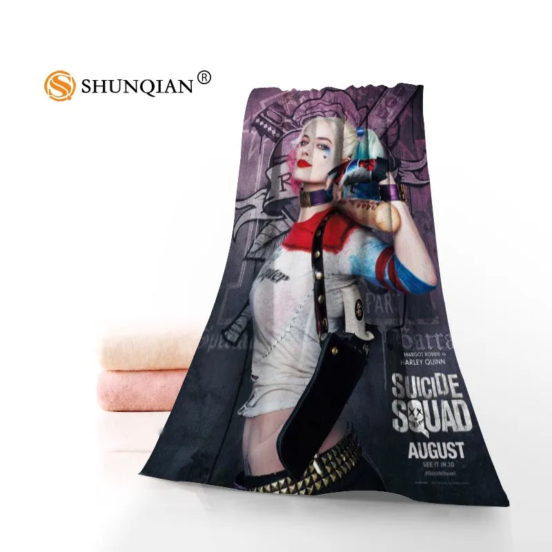 Новинка Хлопковое полотенце Harley Quinn с принтом на заказ ткань для детей мужчин