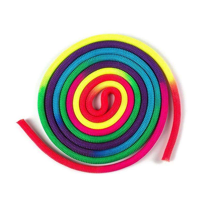3 Meters Rainbow Gradual Change Artistic Gymnastics Rope Training Competition Special Gymnastics Ribbons Professional Sports A