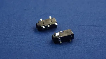 

10pcs Phone Jack Diameter 3.5mm 5 pin audio socket for 4 poles earphone plug SMD type reflow solderable with locators DC30V 0.5A