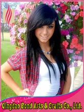 Fashion women human hair lace wigs straight side part brazilian full lace wgs human hair front lace wigs 130%density