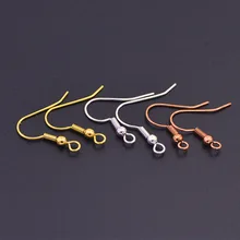 Semitree, 50 шт./лот, проволока из нержавеющей стали,, розовое золото; серебро; сережки, крючок для рукоделия, ювелирные изделия, серьги, аксессуары