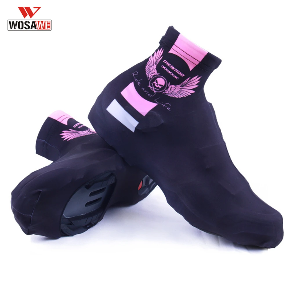

WOSAWE 1 pair Cycling Shoes Cover Windproof Reusable Protective Shoes Sleeves Motorcycle Zippered Summer Overshoes Men Women