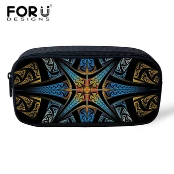 

FORUDESIGNS Kids School Pen Pouch Pencil Case Unique Flower Professional Makeup Bag Women's Portable Make Up Bag Cosmetic Case