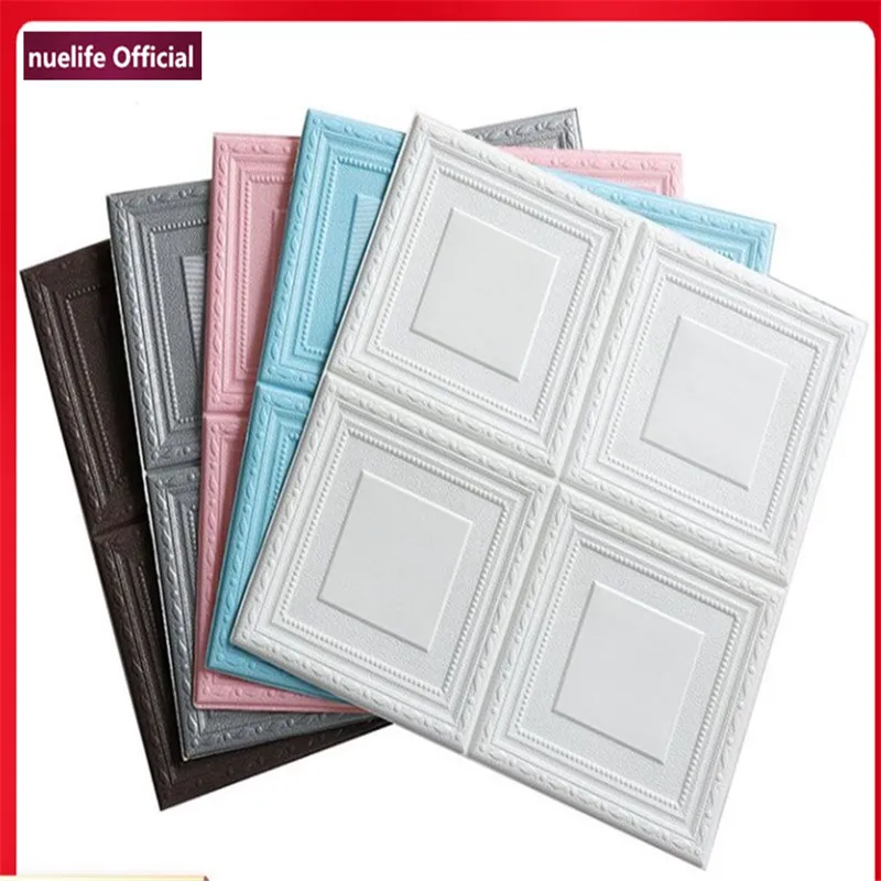 

Modern 3D geometric pattern soft package wallpaper bedroom living room kids room waterproof anti-collision foam wall stickers