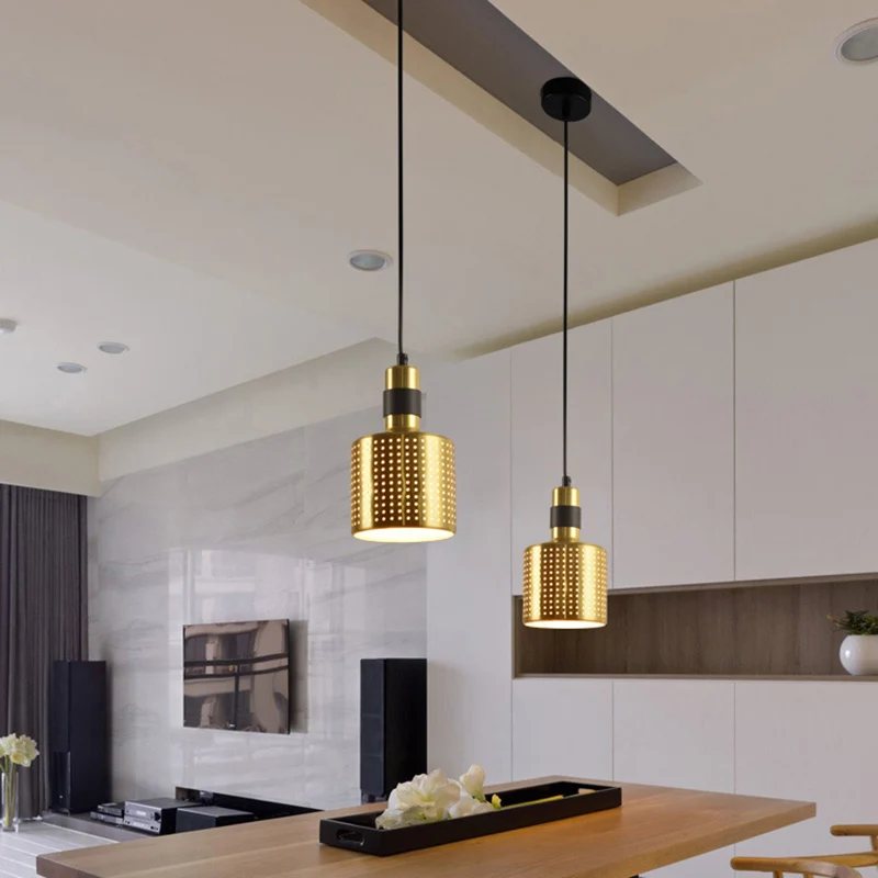 LukLoy Modern Metal Pendant Light LED Kitchen Light LED lamp Hanging Lamp Ceiling Lamp Living Room Bar Counter Lighting Fixtures