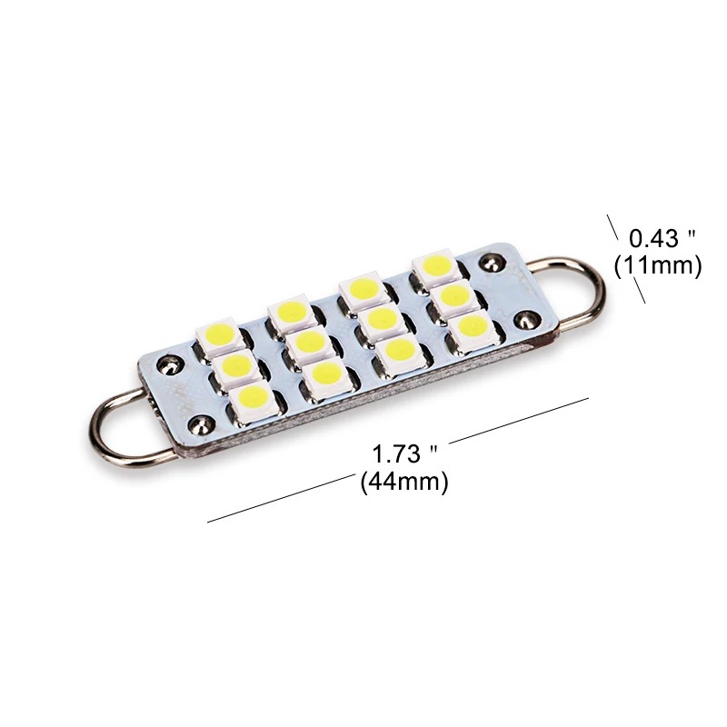 1 шт. 561 562 фестонный светильник 44 мм 12SMD с жесткой петлей светодиодный карго для