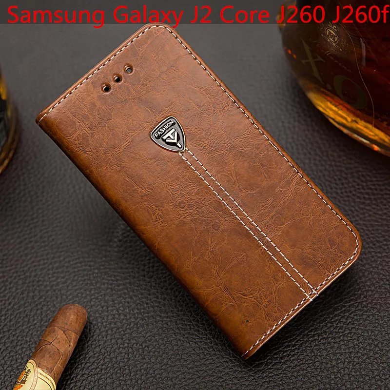 EFFLE For Samsung Galaxy J2 Core 5.0' Luxury case cover Protective Flip PU Leather Case J 2 core J260 J260f | Мобильные телефоны