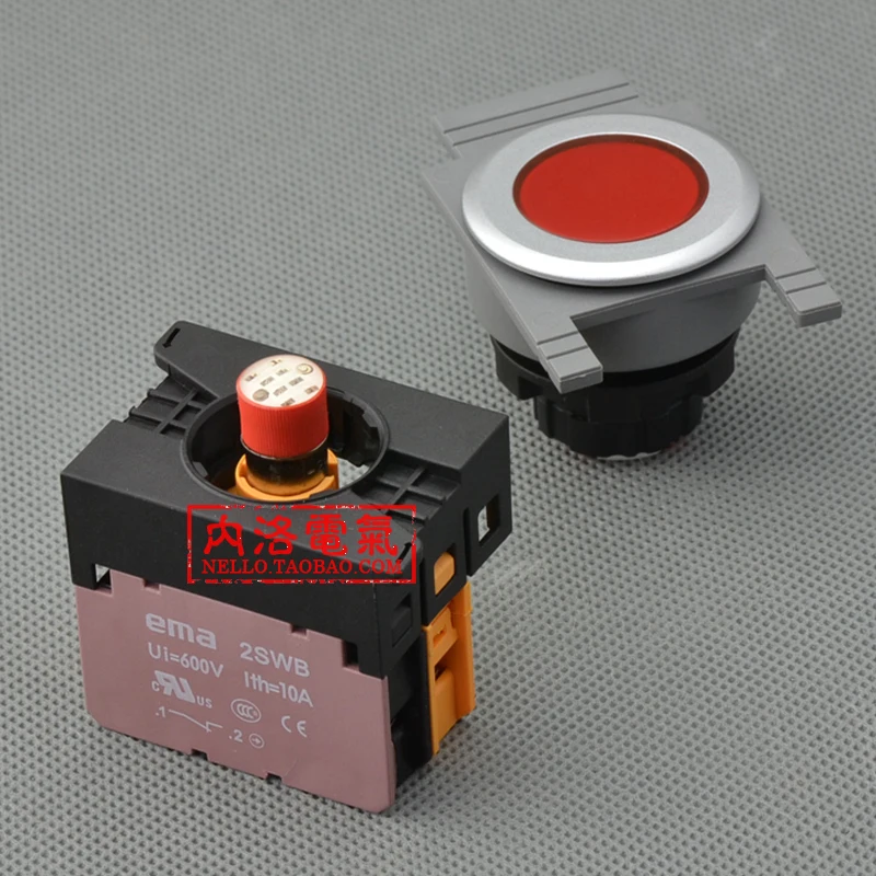 [SA] EMA 30 мм кнопочный выключатель с подсветкой E3P1*. M самосброс DC6/12/24 V 1NO или 1NC- 10 шт./лот