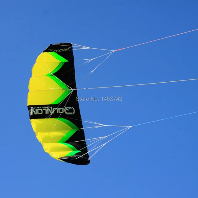 Best price at $103 Cheap 2sqm Kiteboarding Trainer Kite Nylon Fabric Kite East Flying 3 Lines Parafoil Stunt Kite For Beginners