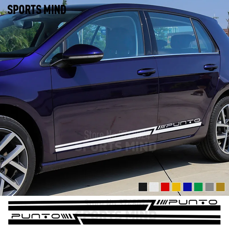1 пара спортивных наклеек на дверь автомобиля наклейки для автомобилей FIAT PUNTO EVO s