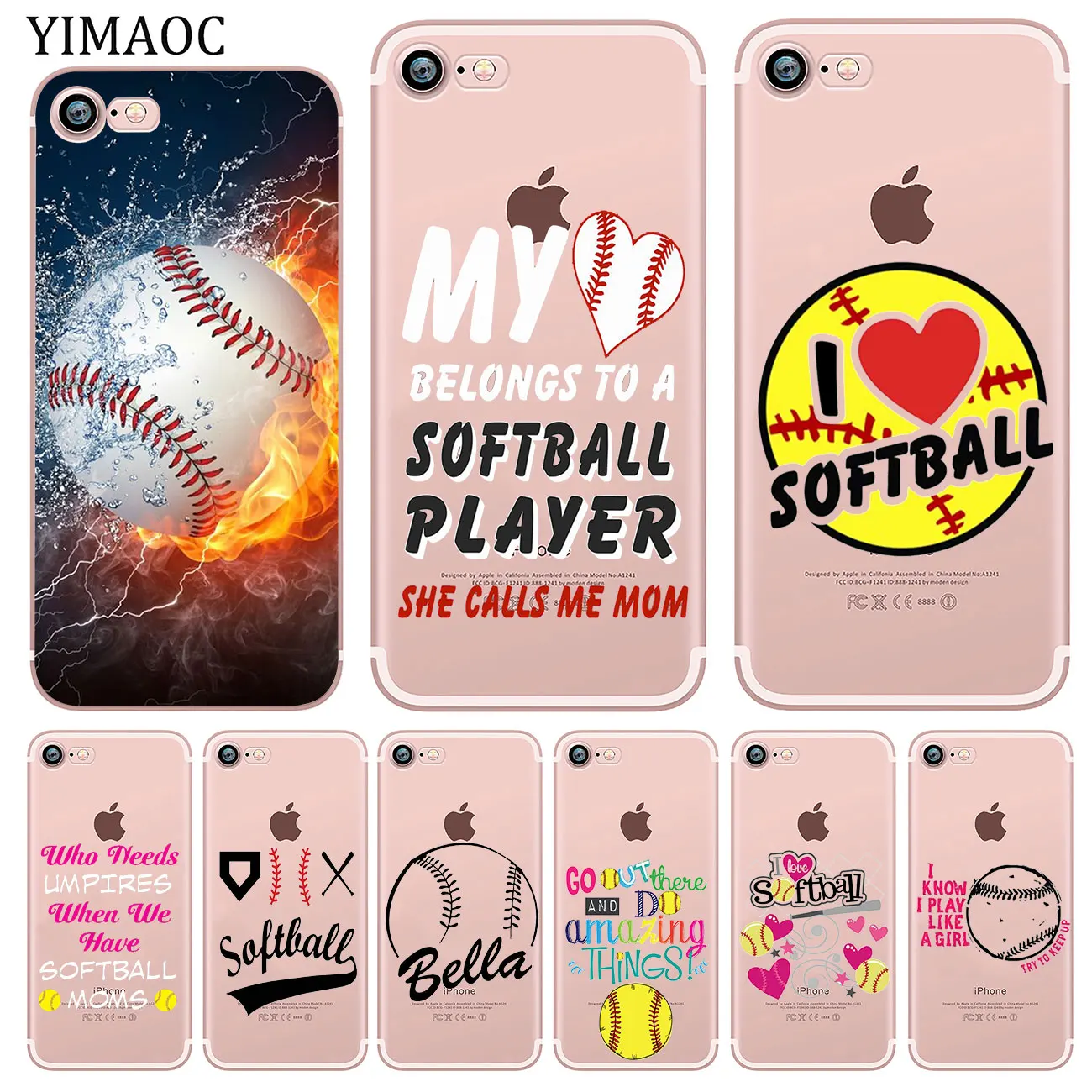 YIMAOC Fire Yellow Softball baseball Fire And Water Soft