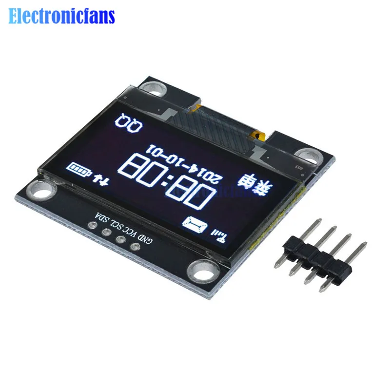 4PIN 1 3 &quot1 дюймов IIC I2C серийный 128x64 SSH1106 OLED ЖК дисплей белый/синий экран модуль для