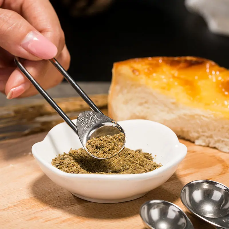

Hot Sale 5pcs Set Measuring Spoon Stainless Steel For Coffee Seasoning Kitchen Cooking Baking