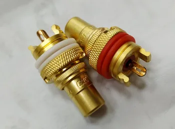 

Copper CMC RCA Female Socket Terminal Jack Socket AV Audio Video Connector High Quality