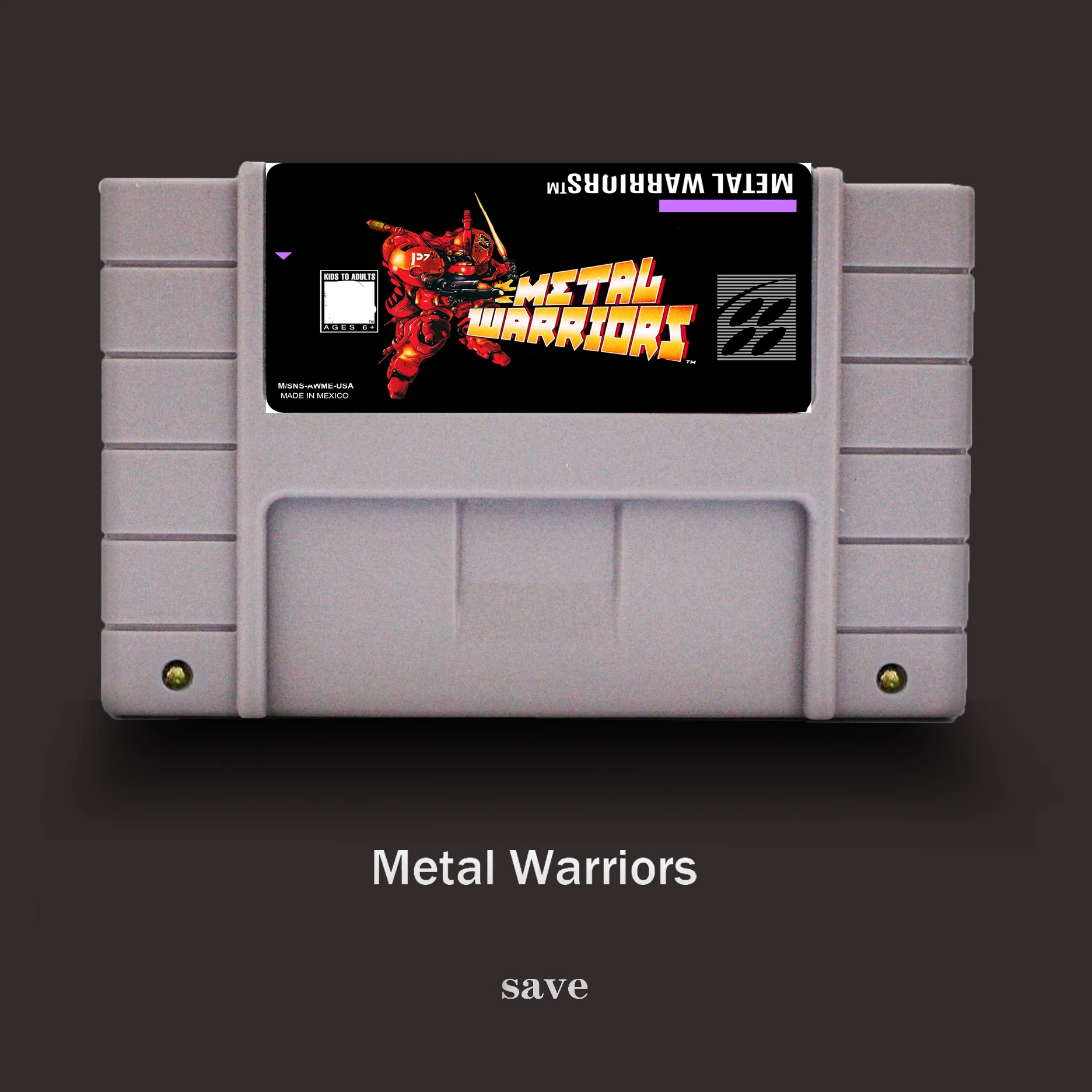 

Metal Warrior-16 bit For USA NTSC Game Player Big Gray Game Card