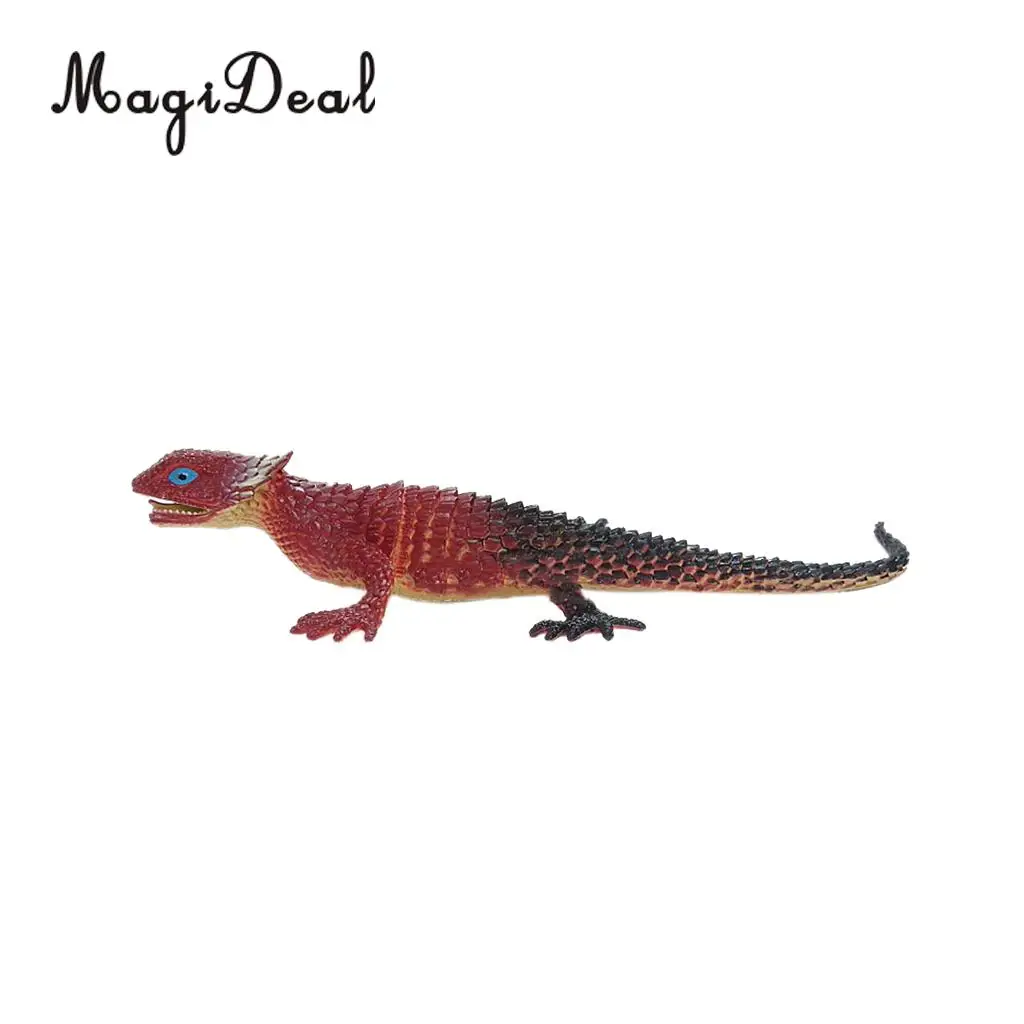 MagiDeal 1Pc Lifelike Vivid Reptile Zoo Animal Rubber Lizard Model Figure Educational Toy for Children Kids Decoration 3Colors