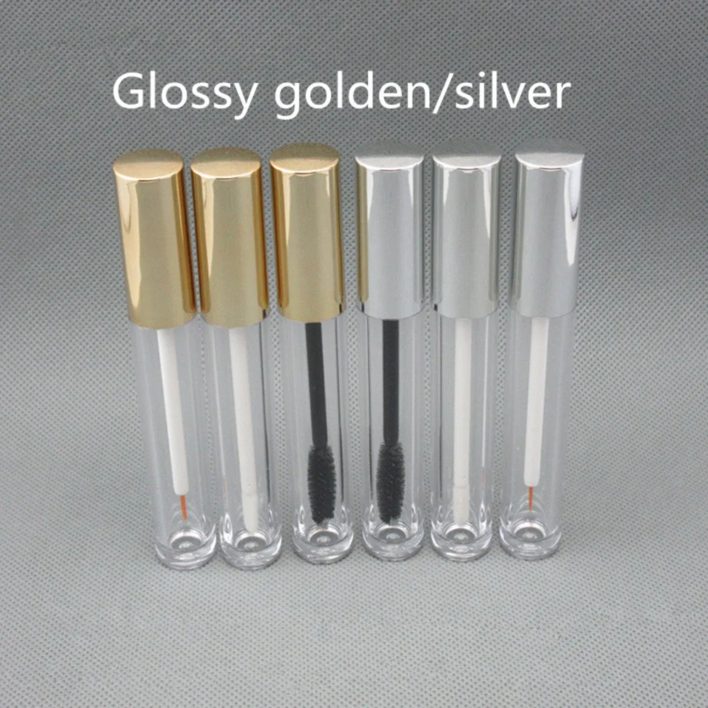 

200ps 6ml Empty Clear Mascara Container Bottle Tube With Brush Lip gloss Eyeliner Make Up Cream Container Applicator Reuse Bottle