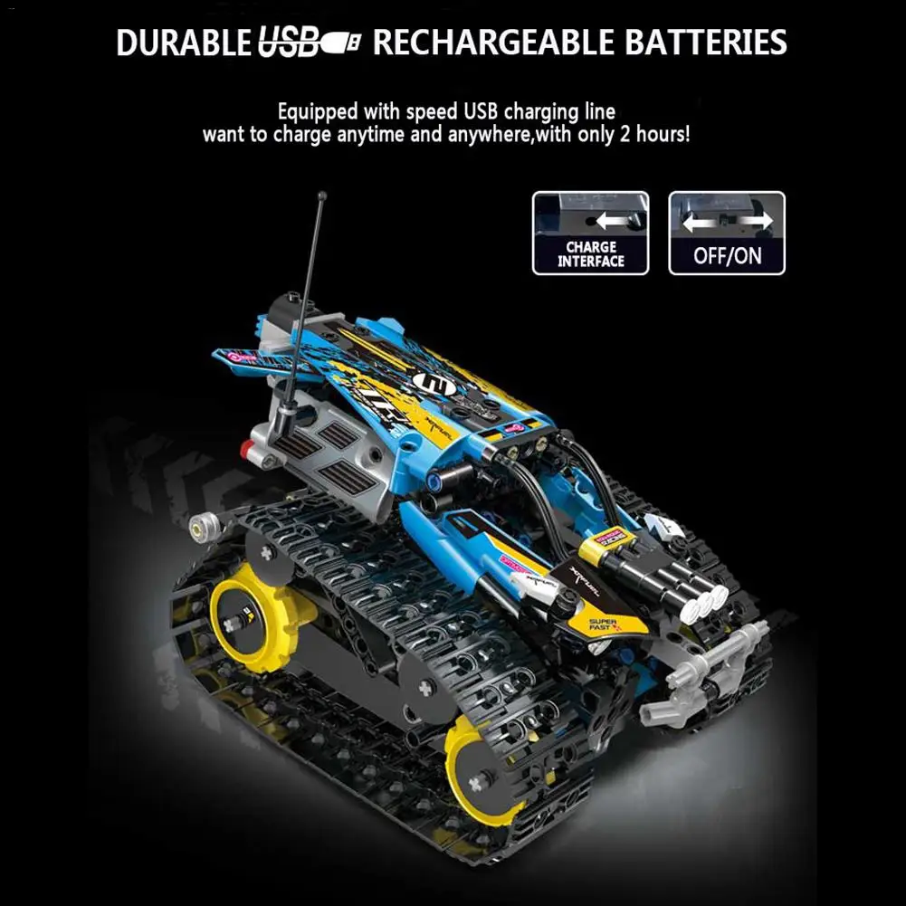 Приложение Дистанционное управление автомобиль DIY Собранный Электрический гусеничный трюк гоночная игрушка 2,4 г приложение дистанционное