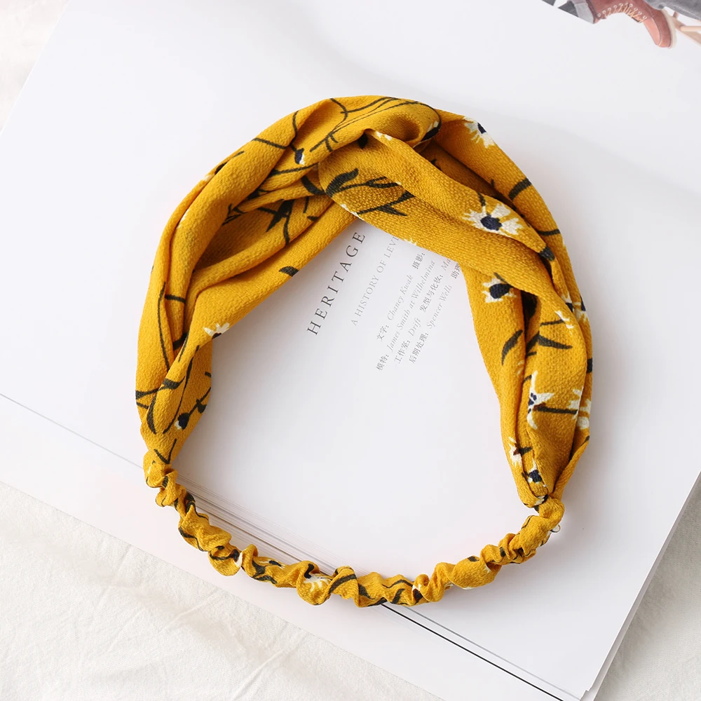 Qifumaer Fashion Twisted Bowknot WiredAdjustable Elastic Headbands Headscarf Cute Hair Band Accessories for Girls