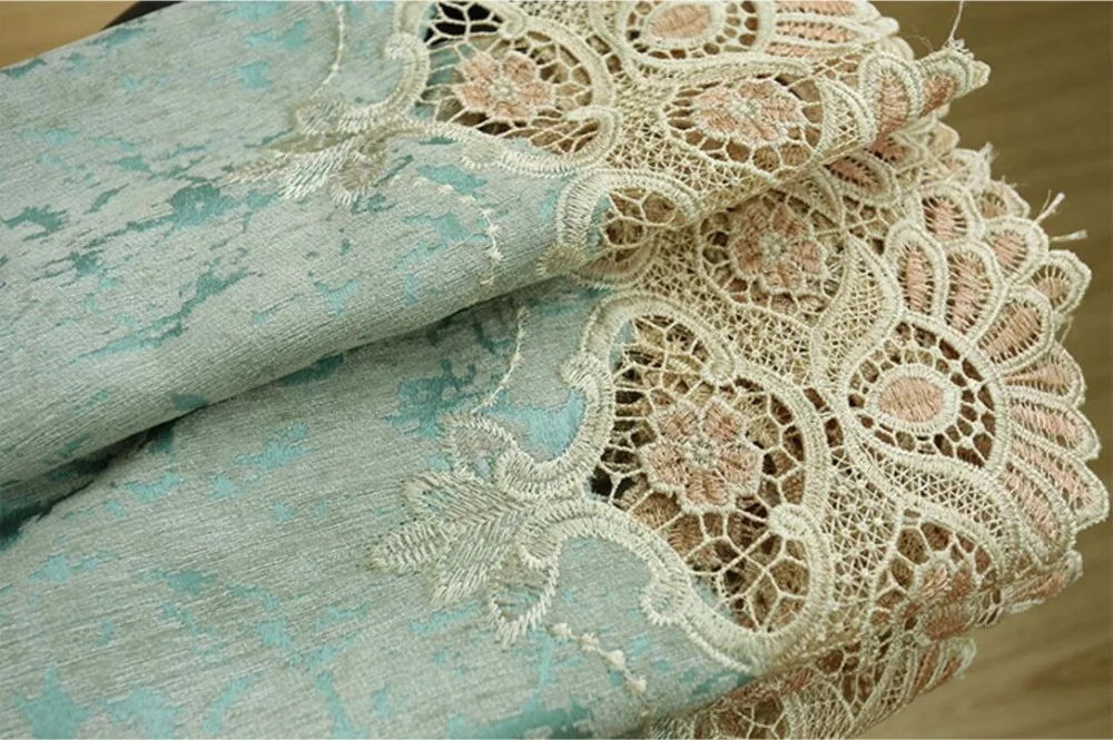 Новое поступление flowerjacquard вышивка Шторы и Кружево Тюль Настройка размеров