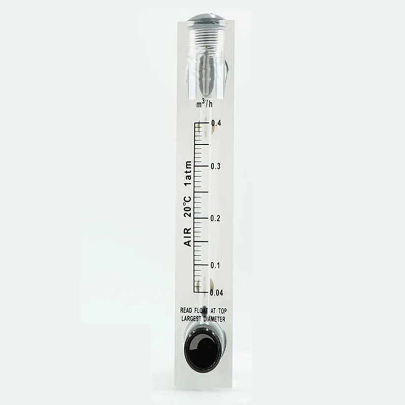 0,04-0,4 м3/ч 1/" с британской конической трубной наружной резьбой панель ПММА тип газа Поплавковый расходомер воздуха ротаметр расходомер с регулируемым клапаном