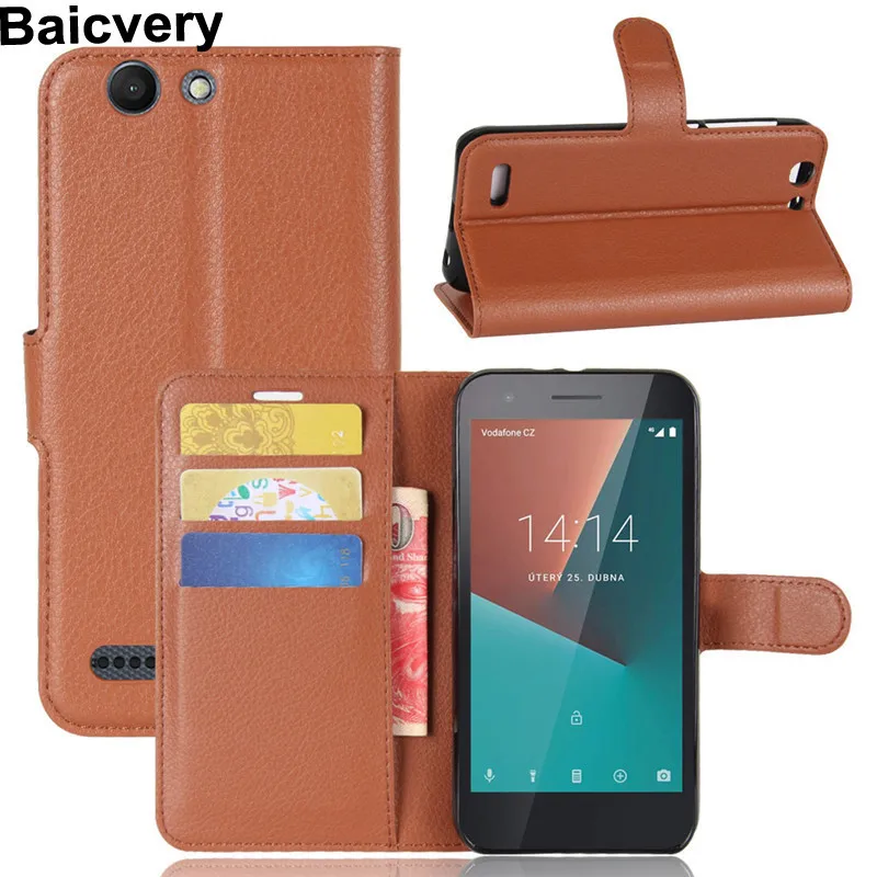 Flip Leather Mobile Phone Case For Vodafone Smart E8 Case 5.0 inch