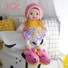 kawaii plush stuffed soft toys long leg big eyes american girl doll baby sleeping appease toys