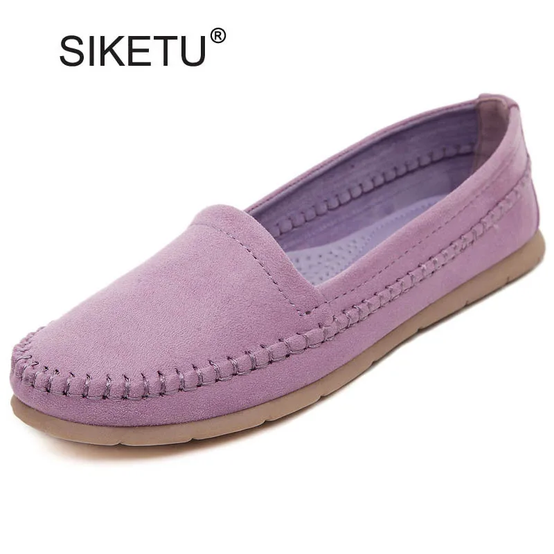 

New Women Casual Slip-on Flats Vintage Round Toe Flat Moccasins Loafers For Women Ladies Casual Flats Size 35-41 Shoes Woman