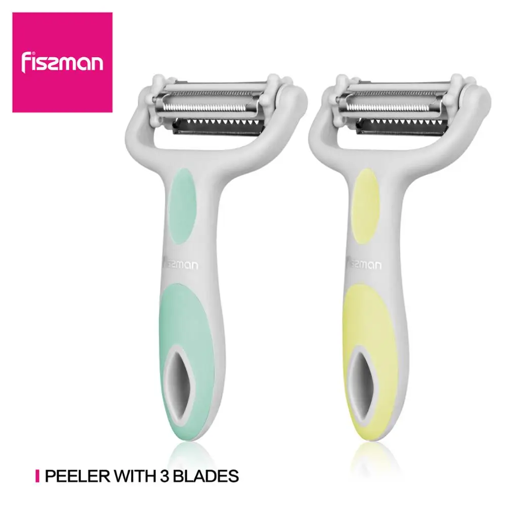 

Fissman Stainless Steel Peeler with 3 BLADES Vegetable Potato Peeler Vegetable Cutter Fruit Melon Planer Grater Kitchen Gadget