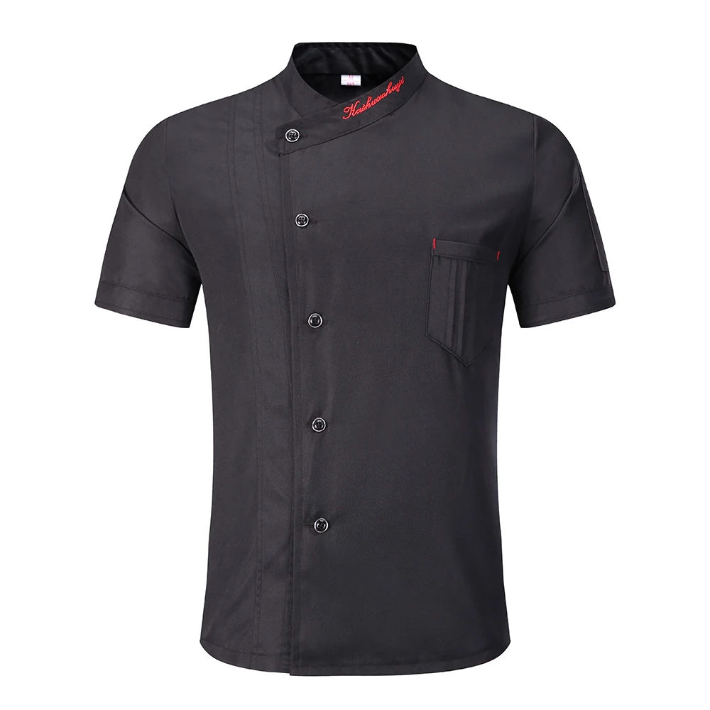Новая еда обслуживание унисекс Ресторан форма шеф-повара рубашка короткий рукав шеф-повара куртка+ Кепка+ фартук рабочая одежда для мужчин оптом - Цвет: jacket