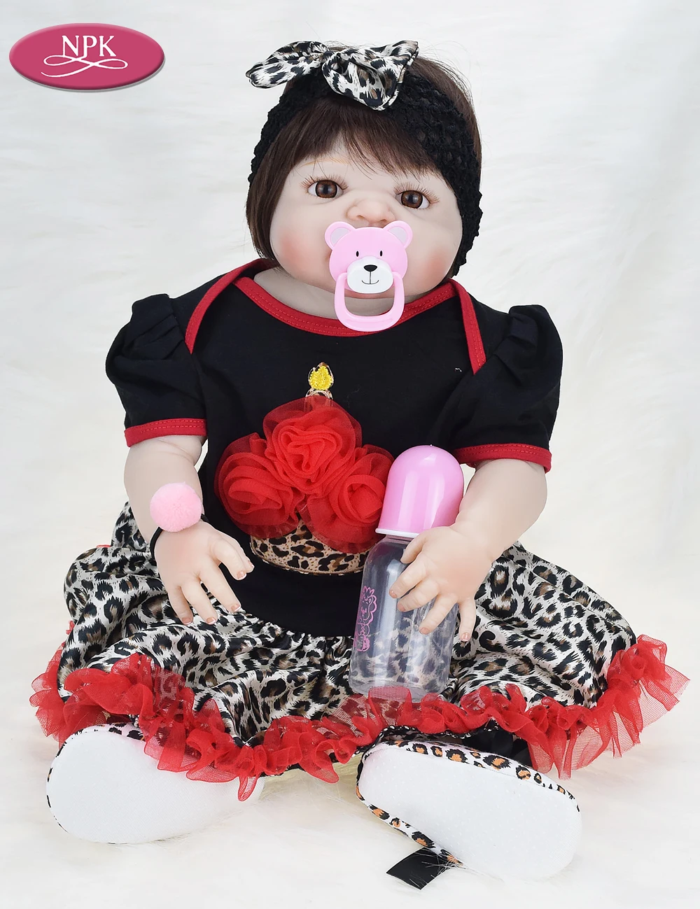 NPK 57CM Full SIlicone Body Girls Reborn Baby Doll Toys Lifelike Princess Newborn Babies Girl Fashion Dolls Bebe Reborn Bonecas (10)