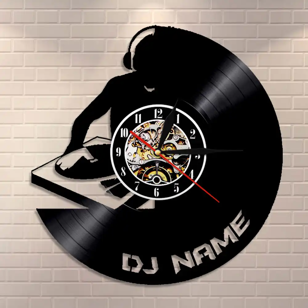 1piece Dj Vinyl Cd Record Clock Personalized Room Decor Vintage