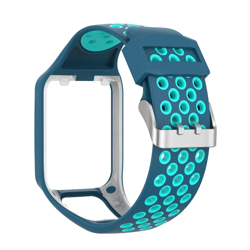 Replacement Silicone Soft Wristband for Tomtom 2  Ventilate Two-Color Sport Strap 2 (33)