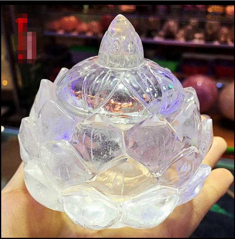 WBY 603 + натуральный белый кристаллический украшения прозрачный stupa lotus relic worship bottle |